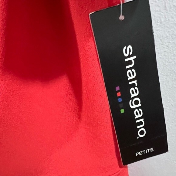 Sharagano orange red pleated dress size 4P NWT - Picture 8 of 8